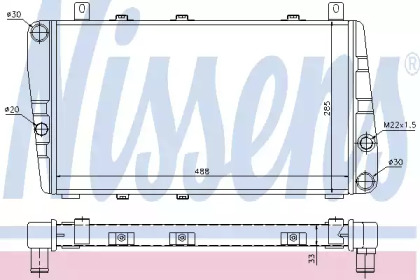 Радіатор системи охолодження Nissens 64011
