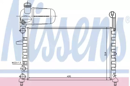 Радіатор системи охолодження Nissens 61844