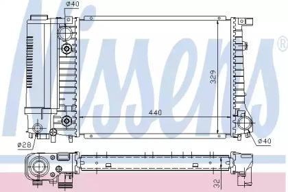 Радиатор системы охлаждения Nissens 60703A