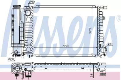 Радиатор системы охлаждения Nissens 60735A
