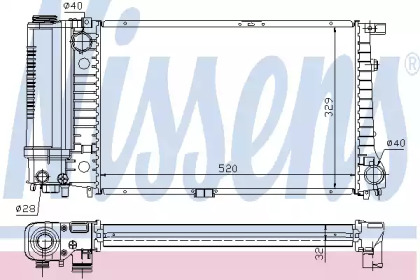 Радиатор системы охлаждения Nissens 60736A