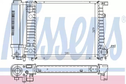 Радіатор системи охолодження Nissens 60729A
