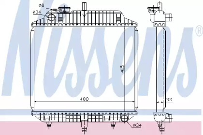 Радиатор системы охлаждения Nissens 62516