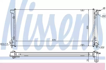 Радиатор системы охлаждения Nissens 652621