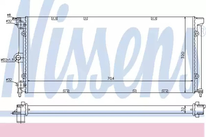 Радіатор системи охолодження Nissens 651911