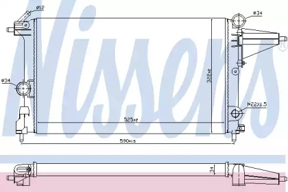 Радіатор системи охолодження Nissens 632231