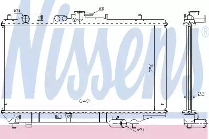 Радиатор системы охлаждения Nissens 62408A