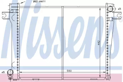 Радіатор системи охолодження Nissens 60663