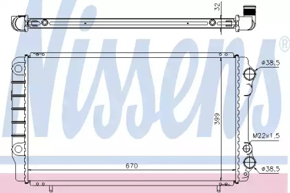 Радиатор системы охлаждения Nissens 63912A