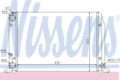 Радиатор системы охлаждения Nissens 604611