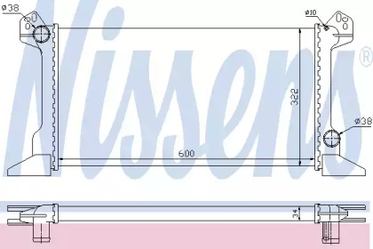 Радіатор системи охолодження Nissens 62177