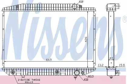 Радіатор системи охолодження Nissens 62727A