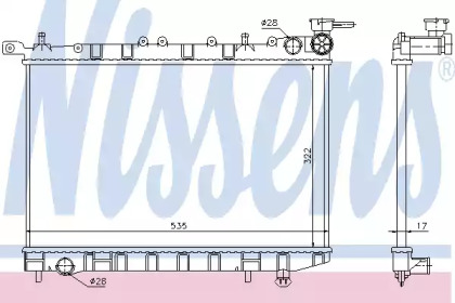 Радиатор системы охлаждения Nissens 62949