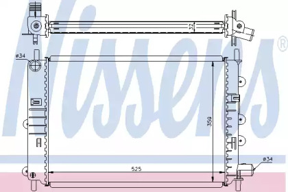 Радіатор системи охолодження Nissens 62164A