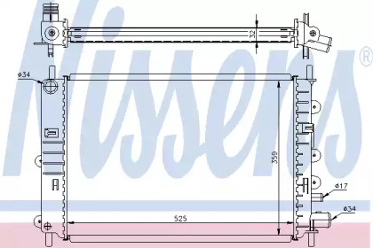 Радіатор системи охолодження Nissens 62217A