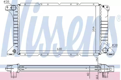 Радіатор системи охолодження Nissens 62249A