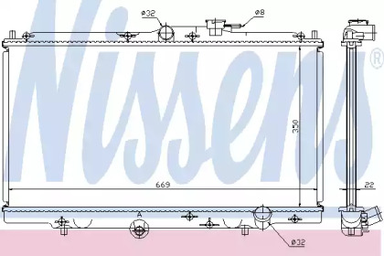 Радіатор системи охолодження Nissens 62258