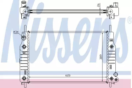 Радиатор системы охлаждения Nissens 62105