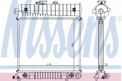 Радиатор системы охлаждения Nissens 62708A