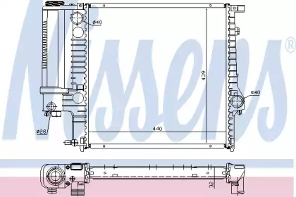 Радіатор системи охолодження Nissens 60623A