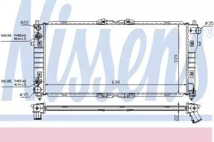 Радиатор системы охлаждения Nissens 62486A