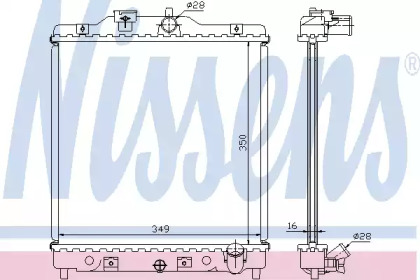 Радиатор системы охлаждения Nissens 63309A
