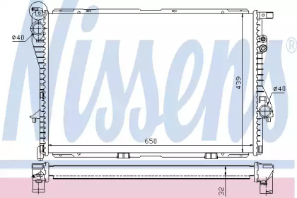 Радіатор системи охолодження Nissens 60603A