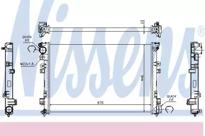 Радіатор системи охолодження Nissens 61875A