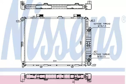 Радиатор системы охлаждения Nissens 62691A