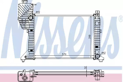 Радиатор системы охлаждения Nissens 62687A