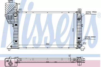 Радіатор системи охолодження Nissens 62686A