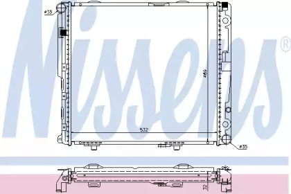 Радіатор системи охолодження Nissens 62693A