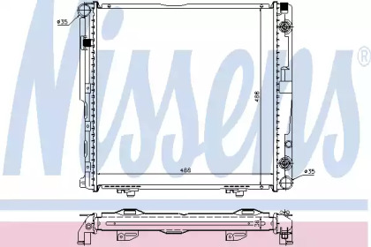 Радіатор системи охолодження Nissens 62751A