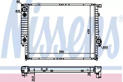 Радиатор системы охлаждения Nissens 60618A