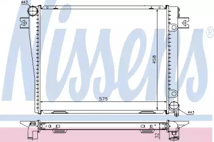 Радіатор системи охолодження Nissens 60602A