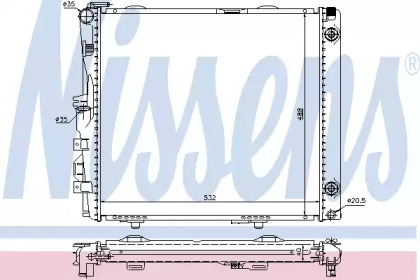 Радіатор системи охолодження Nissens 62683A