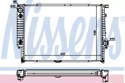 Радиатор системы охлаждения Nissens 60597A