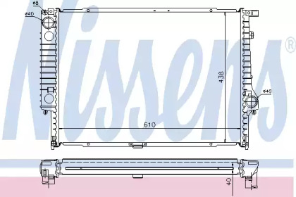 Радиатор системы охлаждения Nissens 60596A