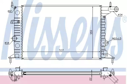 Радиатор системы охлаждения Nissens 630681