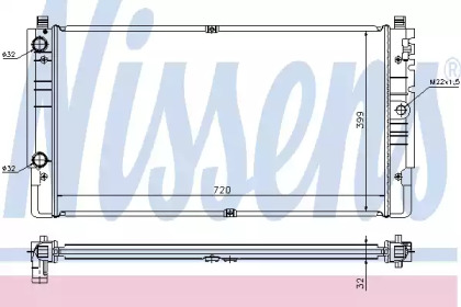 Радиатор системы охлаждения Nissens 65238A