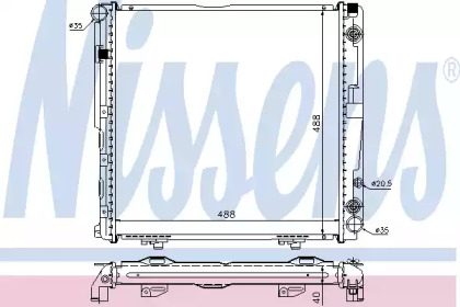 Радіатор системи охолодження Nissens 62763A