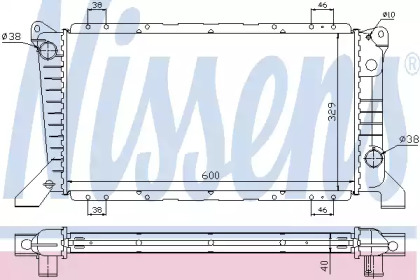Радіатор системи охолодження Nissens 62241A