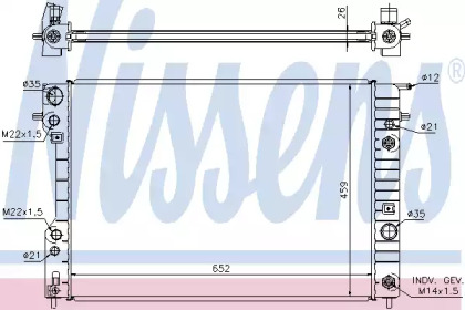 Радиатор системы охлаждения Nissens 63073A