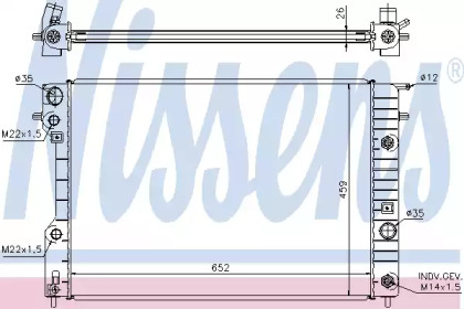 Радиатор системы охлаждения Nissens 63072A