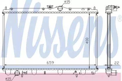 Радиатор системы охлаждения Nissens 62857A