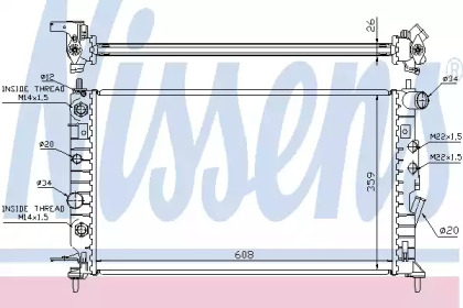 Радиатор системы охлаждения Nissens 63078
