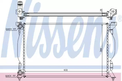Радіатор системи охолодження Nissens 60304A