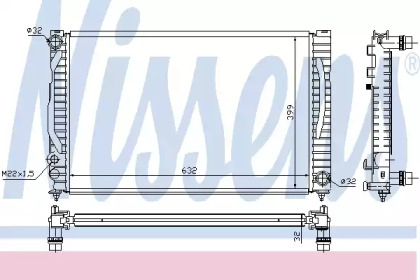 Радиатор системы охлаждения Nissens 60497