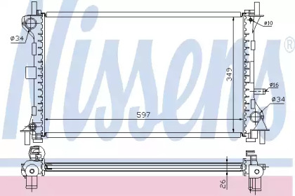 Радиатор системы охлаждения Nissens 62073A