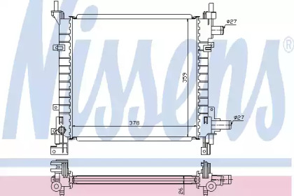 Радиатор системы охлаждения Nissens 62083A
